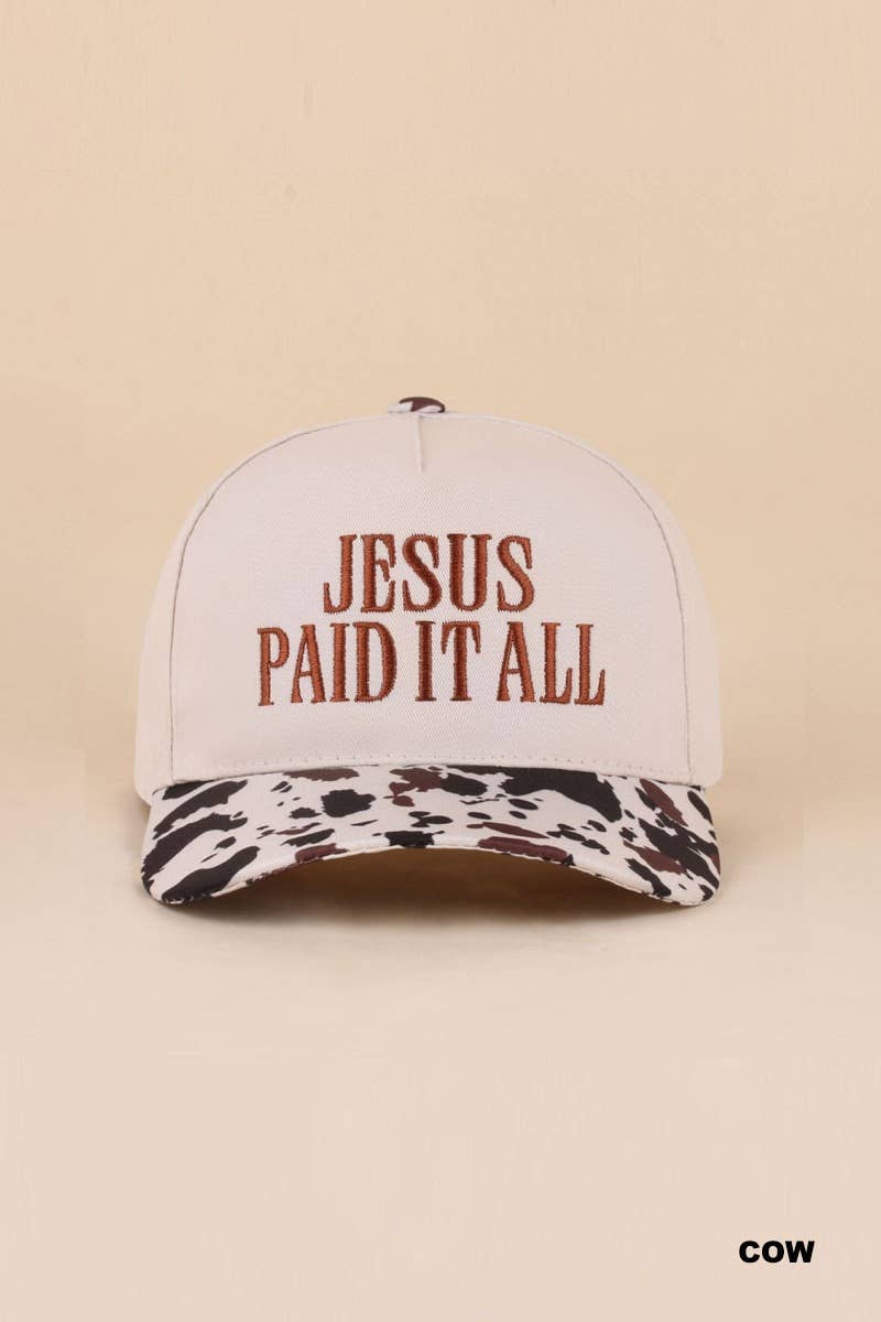 Jesus Paid It All Two-Tone Cotton Hat