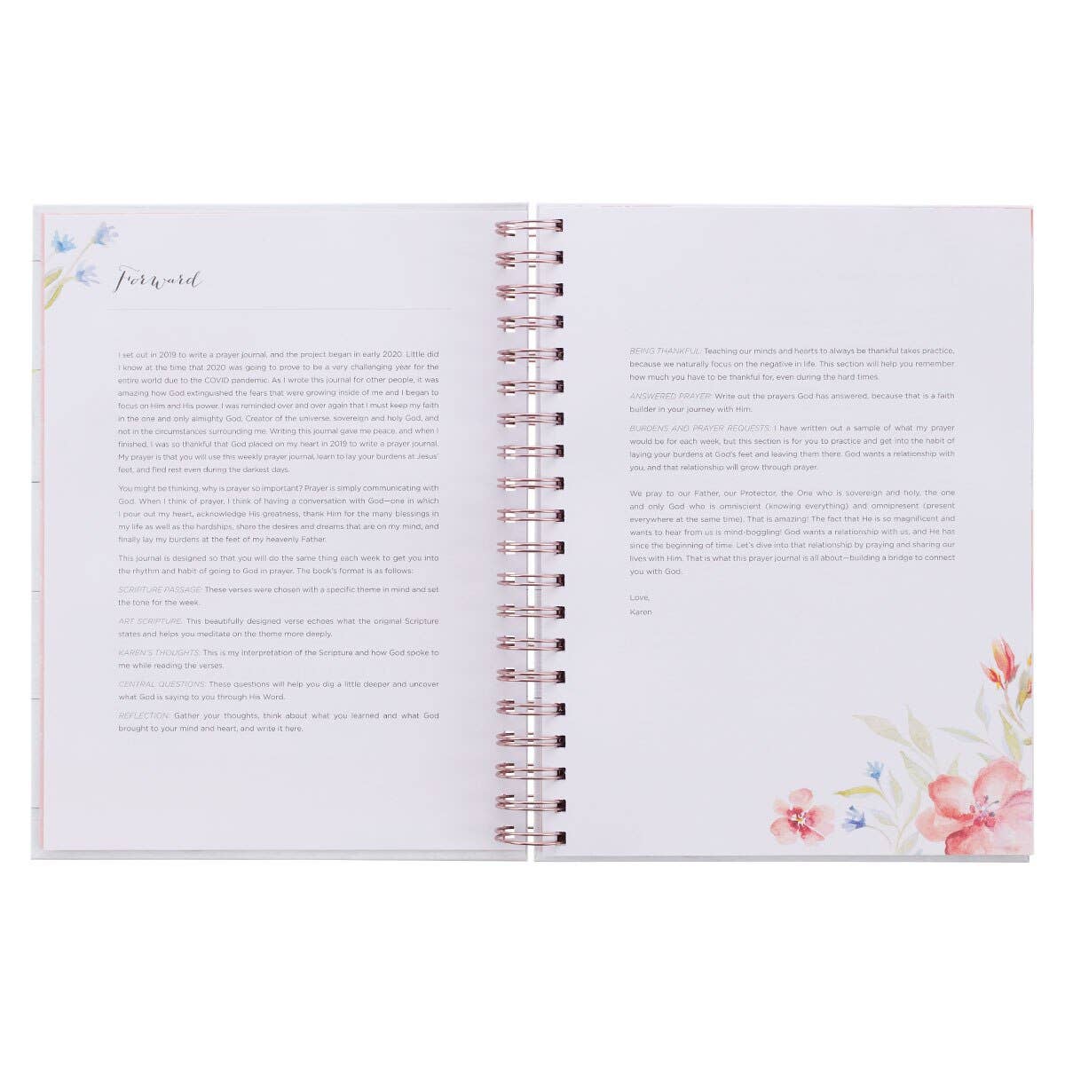 Moments in Prayer Prompted Prayer Journal for Women – Wirebound Hardcover