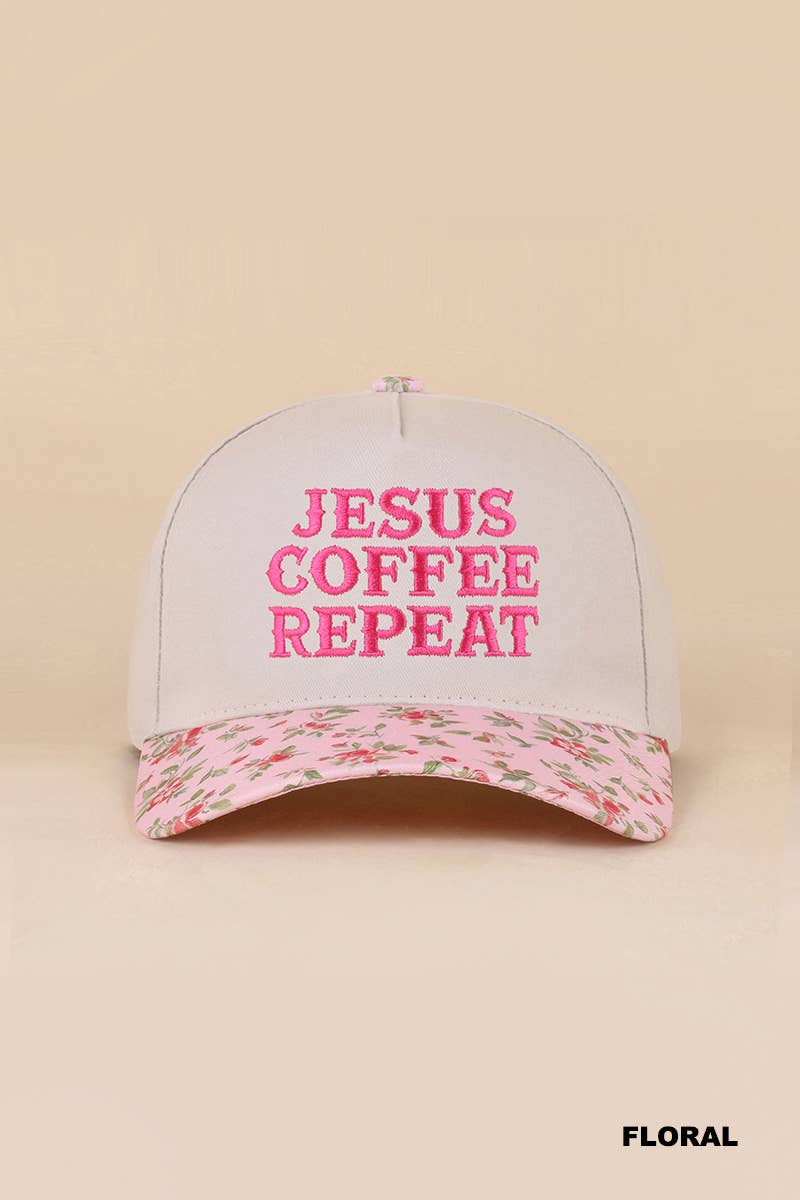 Running on Coffee & Jesus Two-Tone Cotton Hat