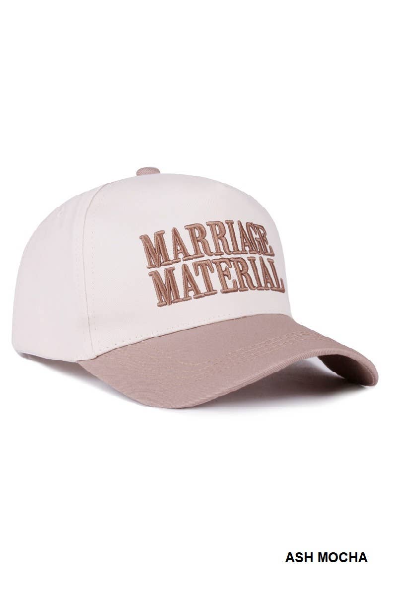 Marriage Material Two-Tone Cotton Cap