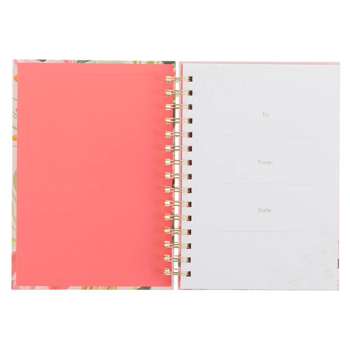 It Is Well With My Soul Pink Floral Spiral Journal