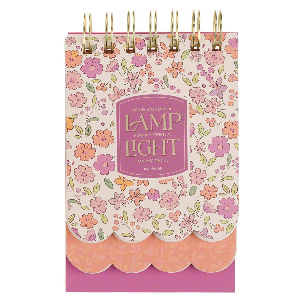 Your Word Is a Lamp Pink Tiered Spiral Notepad – Psalm 119:105
