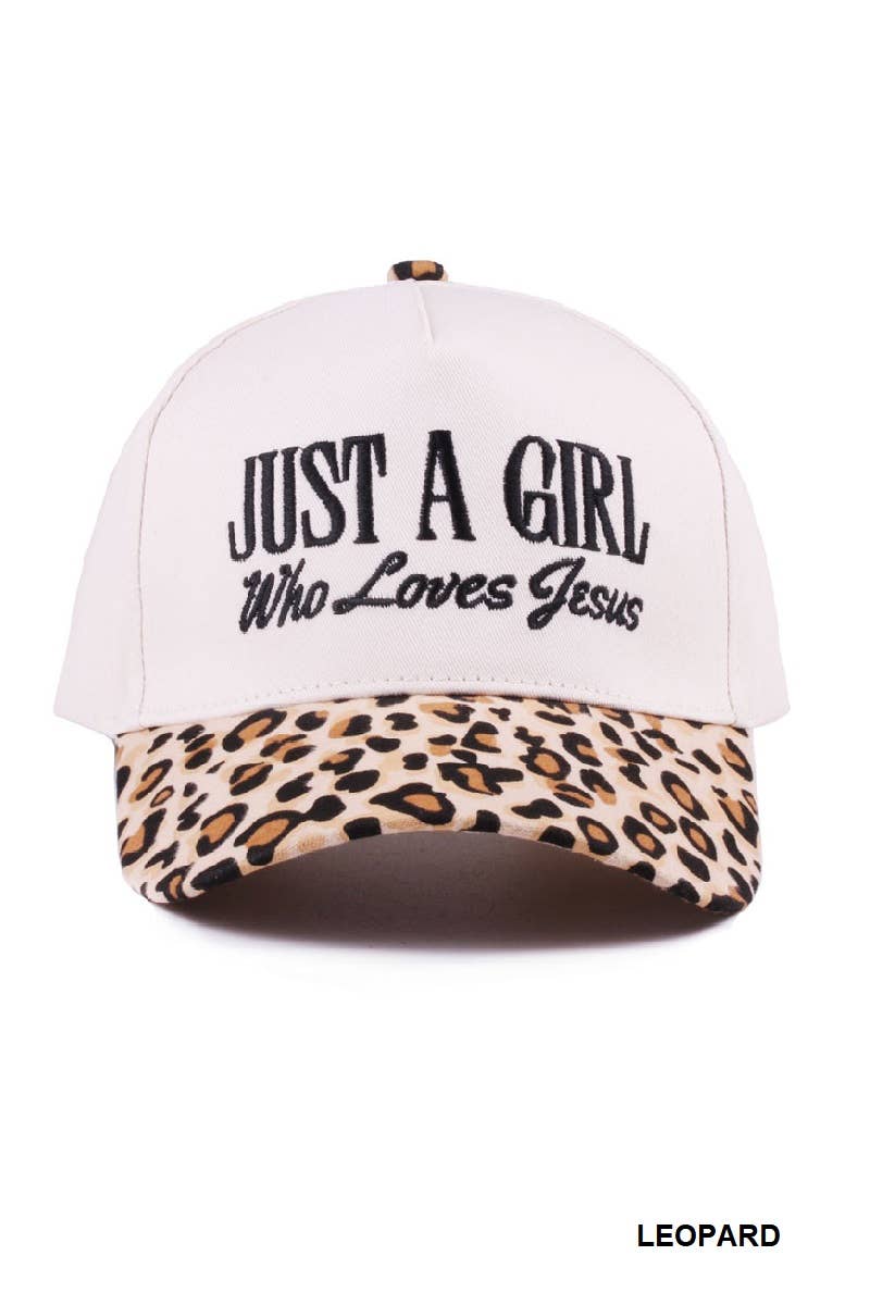 Just a Girl Who Loves Jesus Two-Tone Cotton Cap