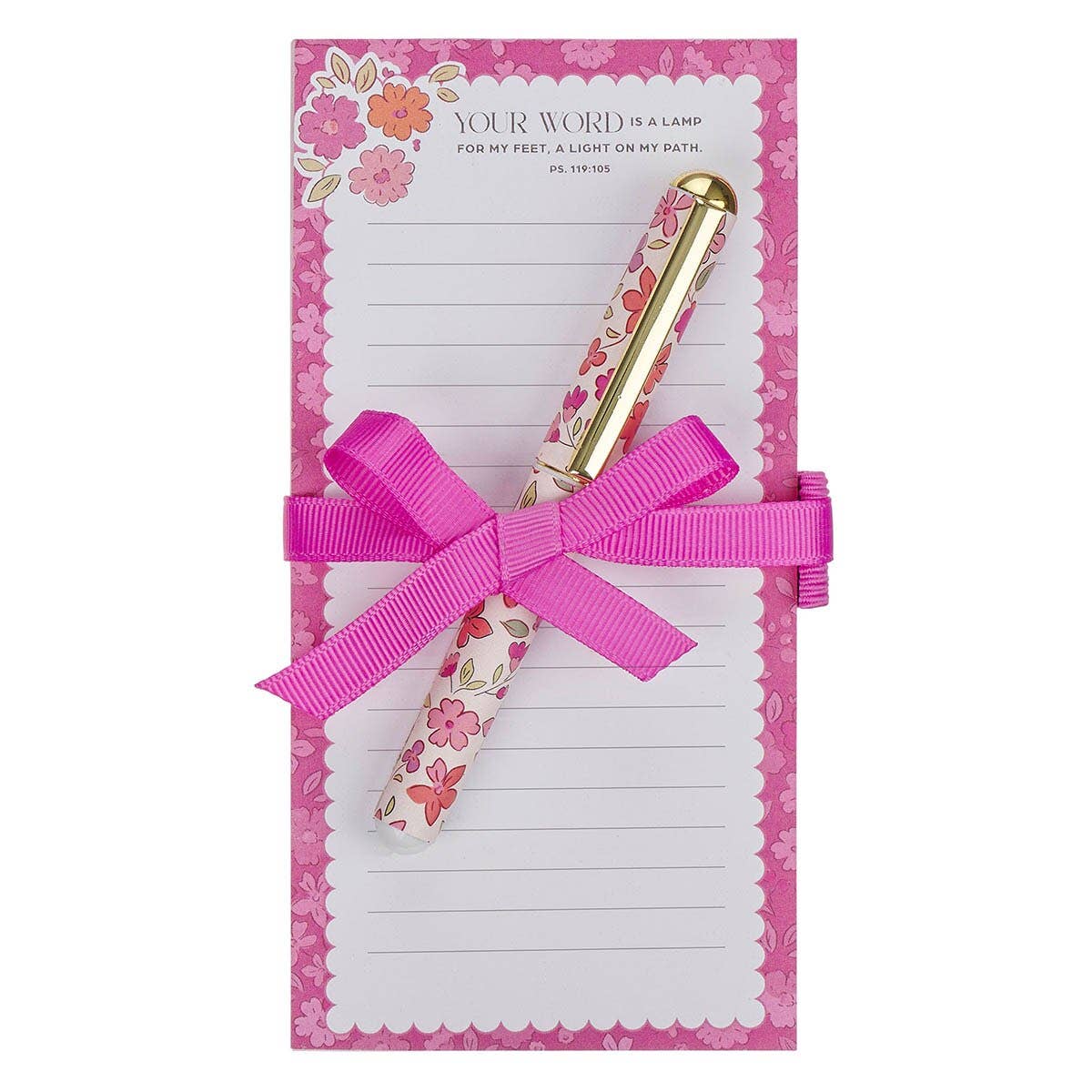 Your Word Is a Lamp Magnetic Notepad & Pen Set – Psalm 119:105