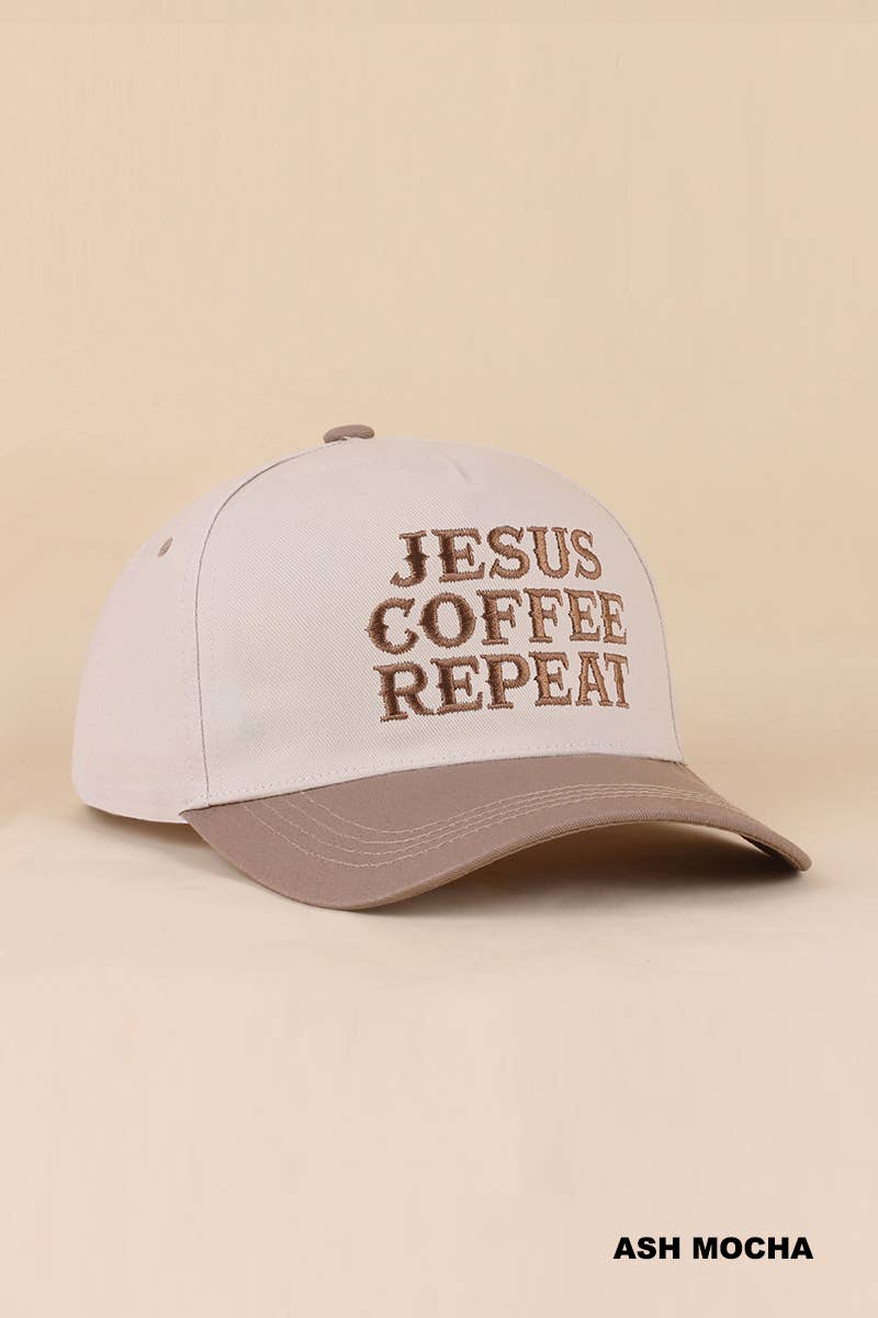Running on Coffee & Jesus Two-Tone Cotton Hat
