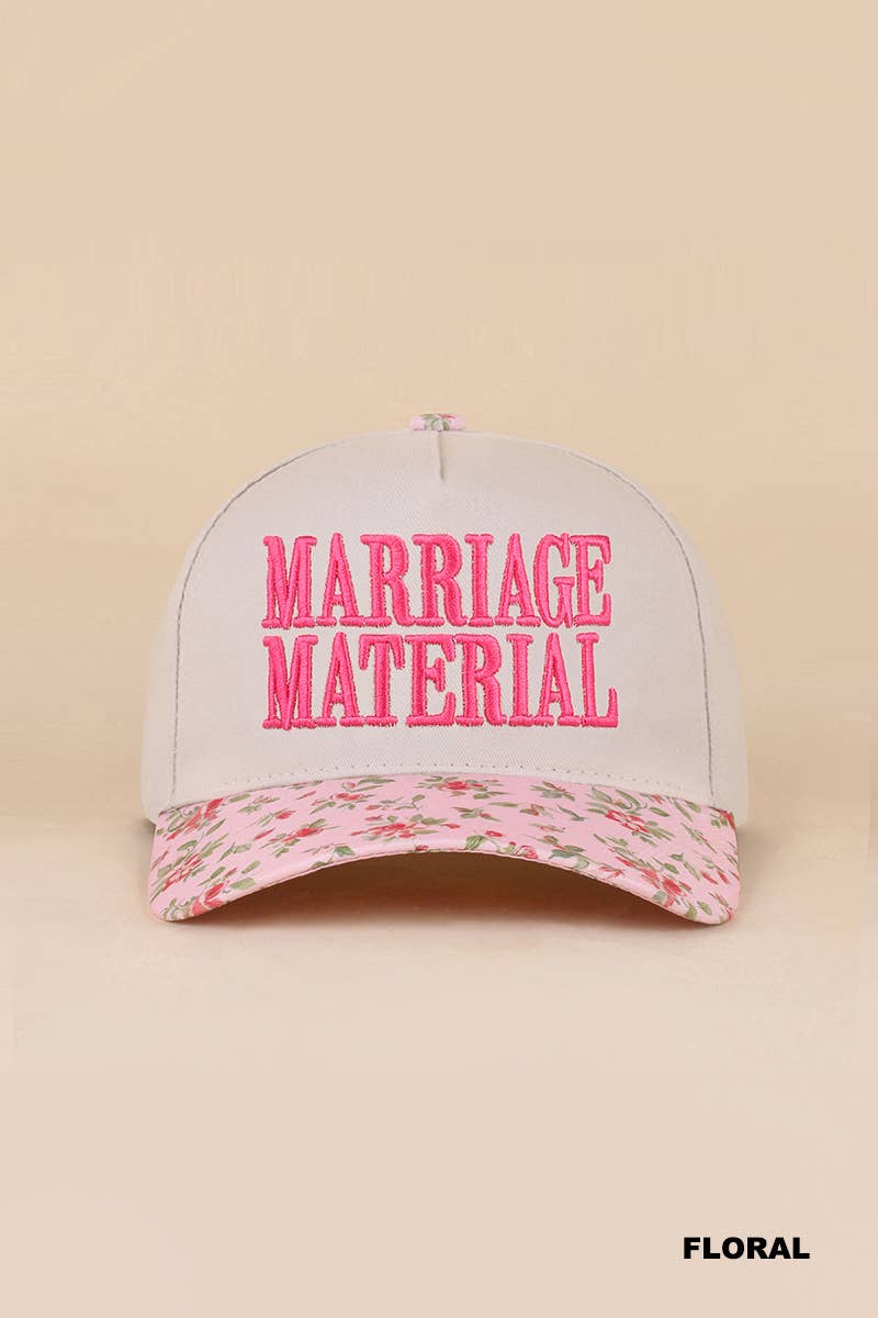 Marriage Material Two-Tone Cotton Cap