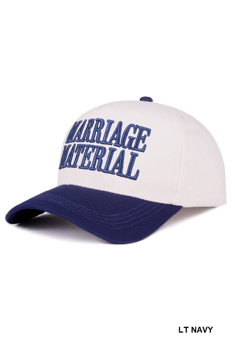 Marriage Material Two-Tone Cotton Cap