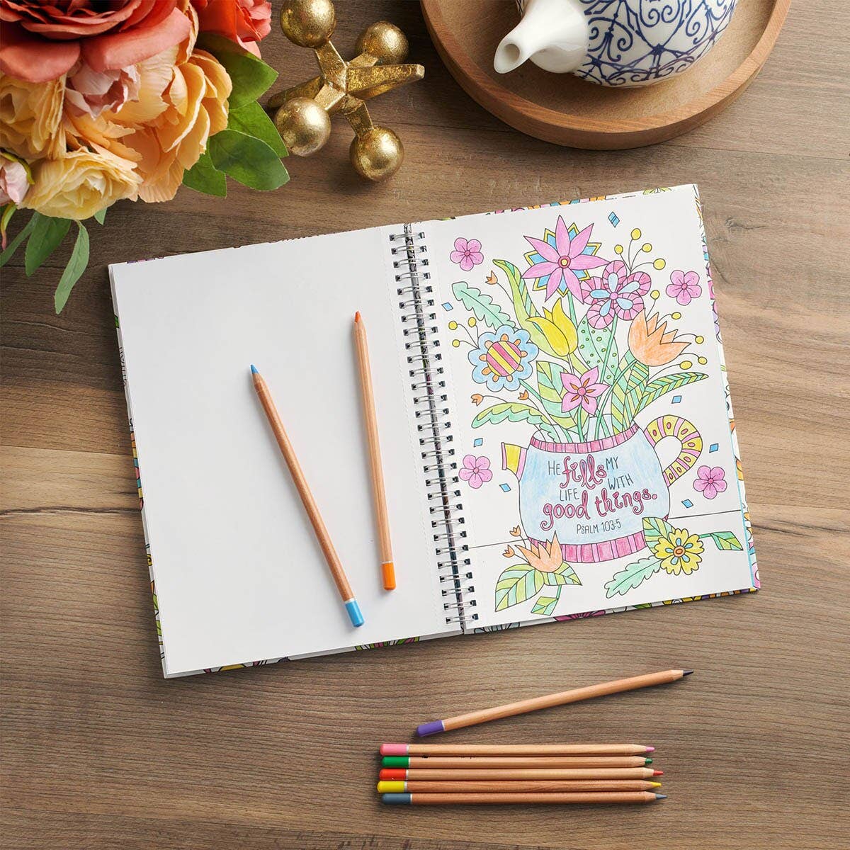 Coloring Through the Psalms – Spiral Coloring Book