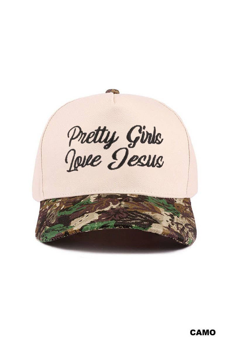 Pretty Girls Love Jesus Two-Tone Cotton Hat