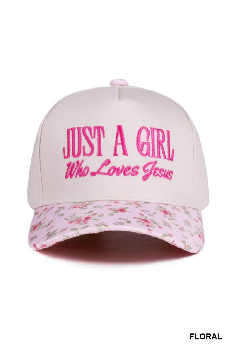 Just a Girl Who Loves Jesus Two-Tone Cotton Cap