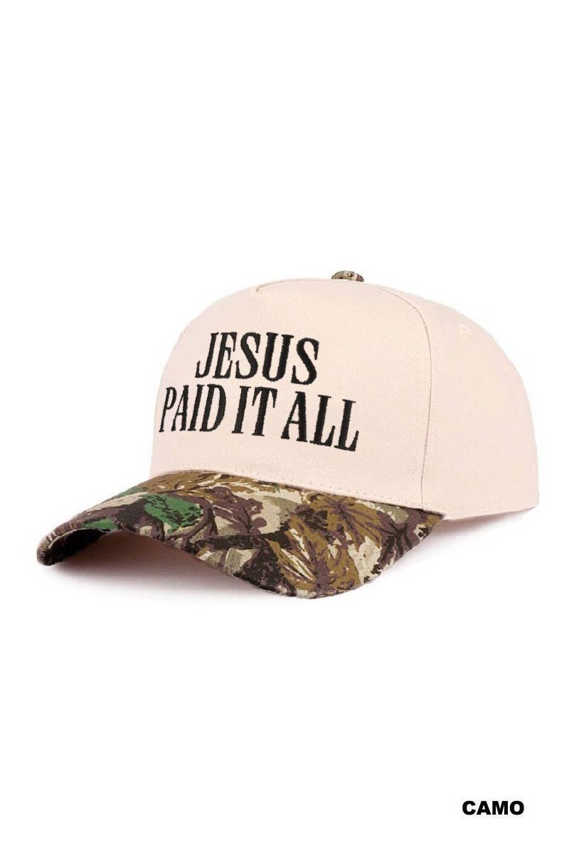 Jesus Paid It All Two-Tone Cotton Hat