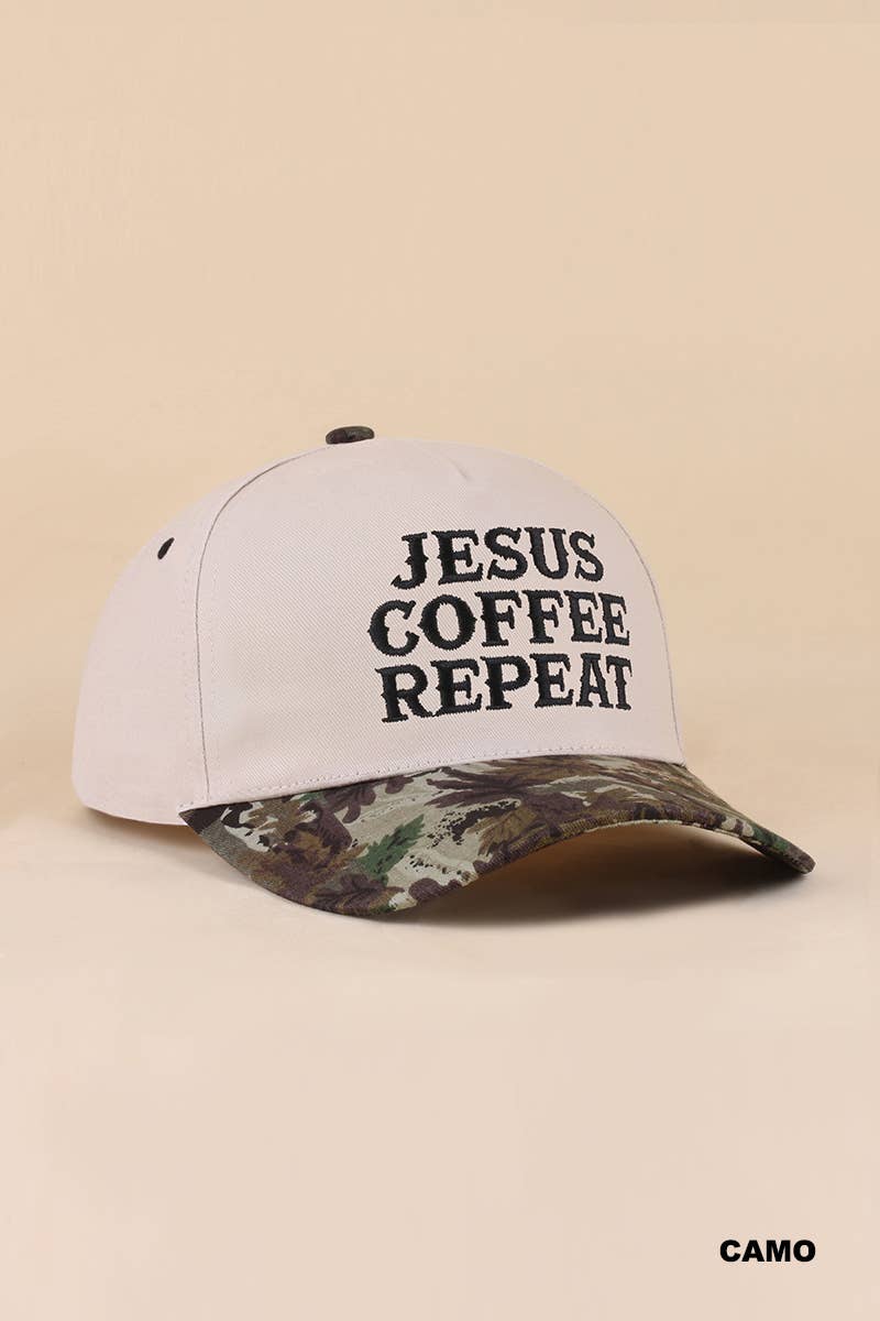 Running on Coffee & Jesus Two-Tone Cotton Hat