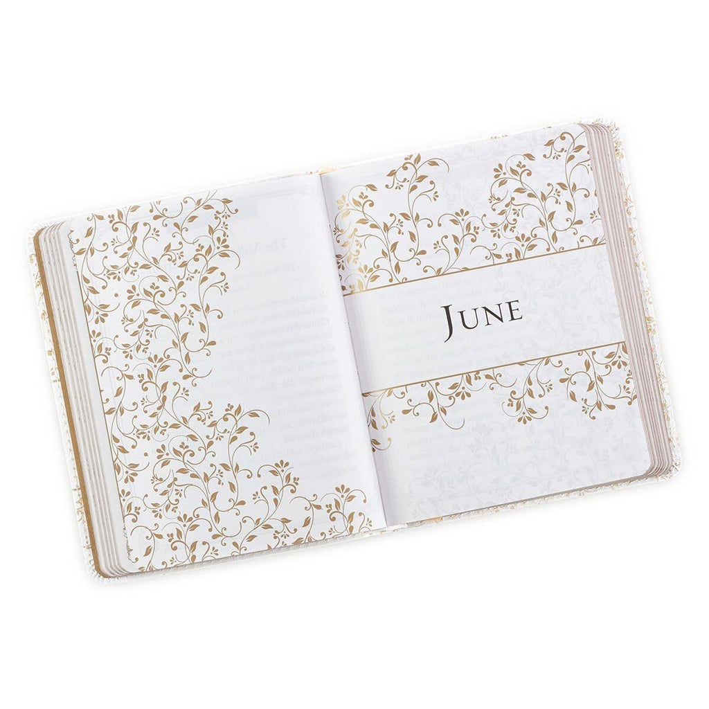 Morning by Morning One-Minute Devotions – White Faux Leather