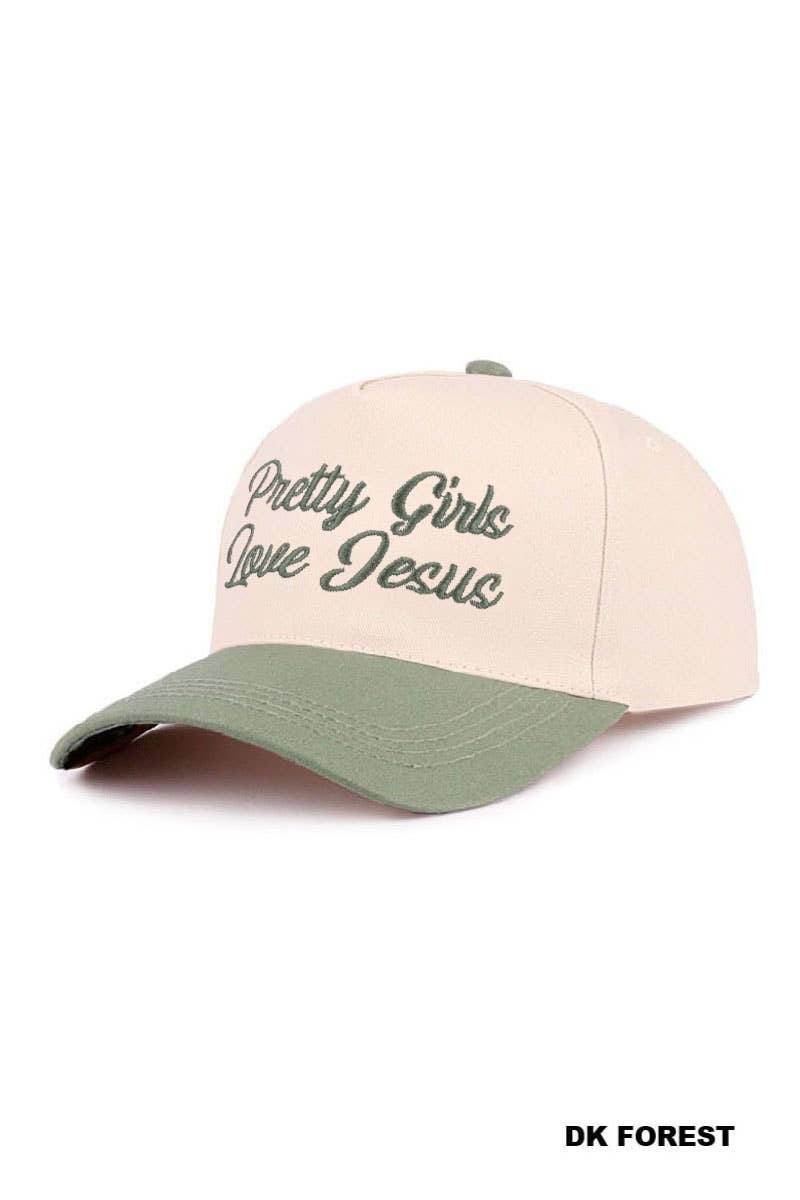 Pretty Girls Love Jesus Two-Tone Cotton Hat
