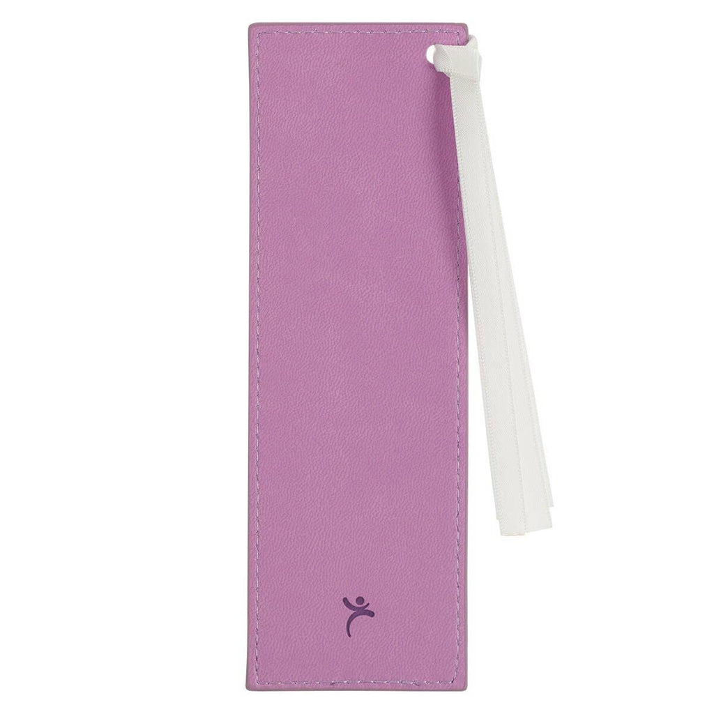 Be Still Lilac Faux Leather Bookmark – Psalm 46:10