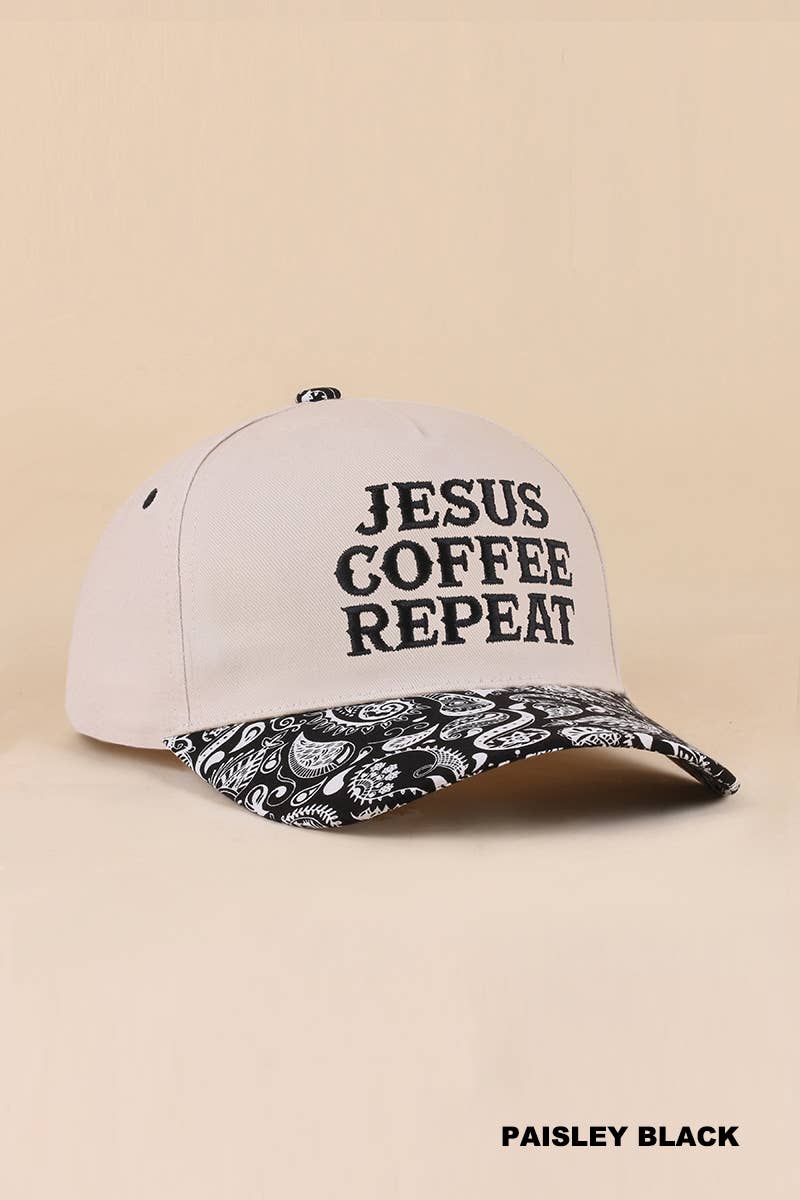 Running on Coffee & Jesus Two-Tone Cotton Hat
